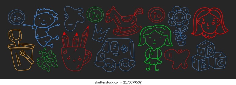 School, preschool, education. Creativity and imagination. Little children online education, e-learning.