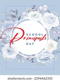 School Principal Day, Holiday concept. Template for background, banner, card, poster, t-shirt with text inscription