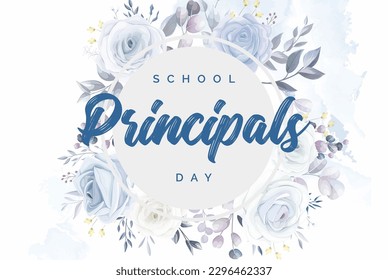 School Principal Day, Holiday concept. Template for background, banner, card, poster, t-shirt with text inscription