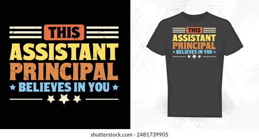 School Principal  Funny Vintage Back To School T-shirt Design