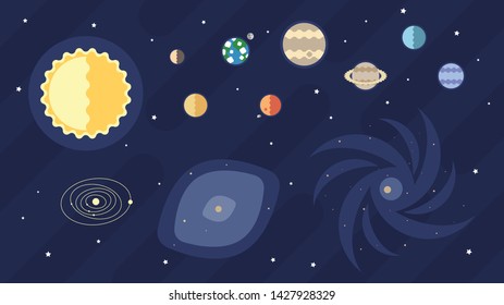 School Project Space Vector Illustration School Stock Vector (Royalty ...