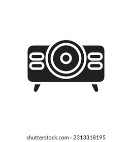 Ilustración de vectores de iconos rellenados por proyectores escolares
