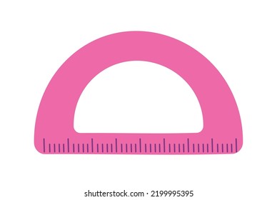 school protractor cartoon isolated icon