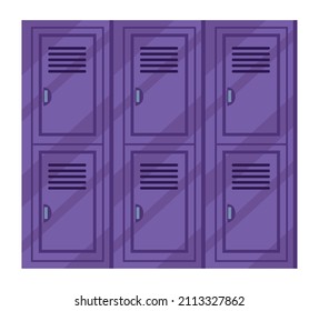 school purple lockers isolated icon