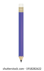 School purple pencil. vector illustration