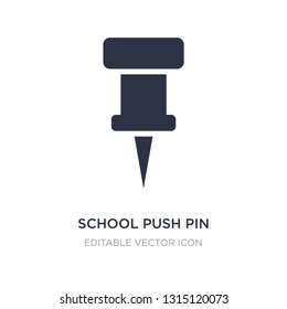 school push pin icon on white background. Simple element illustration from Tools and utensils concept. school push pin icon symbol design.