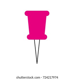 school push pin thumbtack side view tool