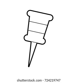 school push pin thumbtack side view tool