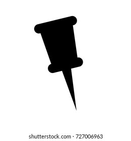 school push pin thumbtack side view tool