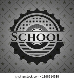 School realistic black emblem