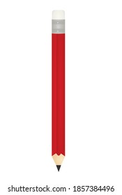 School red pencil. vector illustration