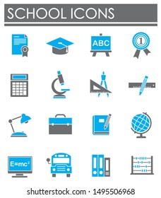 School related on background for graphic and web design. Simple illustration. Internet concept symbol for website button or mobile app.