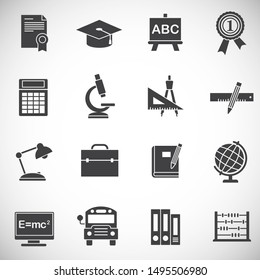 School related on background for graphic and web design. Simple illustration. Internet concept symbol for website button or mobile app.