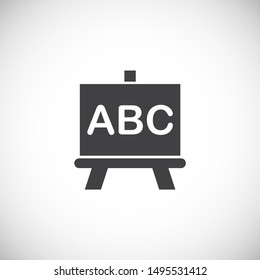School related on background for graphic and web design. Simple illustration. Internet concept symbol for website button or mobile app.