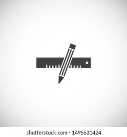 School related on background for graphic and web design. Simple illustration. Internet concept symbol for website button or mobile app.