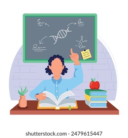 School Reopening Flat Style Illustrations 
