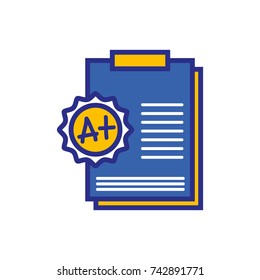 school report education with A plus result