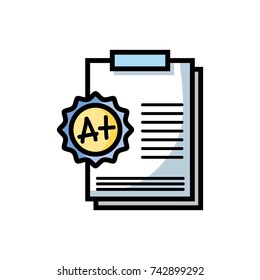 school report education with A plus result