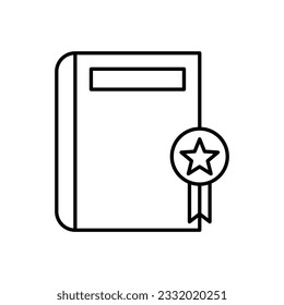 School Report Icon design Outline Style