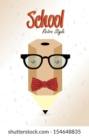school retro style over pink background vector illustration