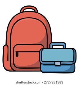 Diseño de ilustración de regreso escolar Ilustración vectorial aislada sobre fondo blanco