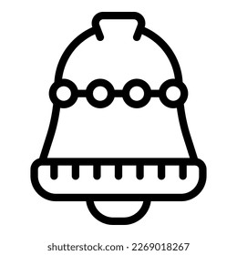 School ring bell icon outline vector. Learn children. Toddler young