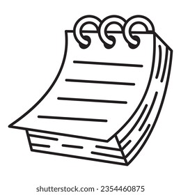 school ringed book over white