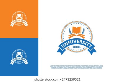School round badge logo design