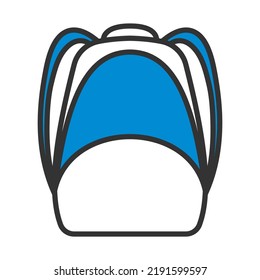 School Rucksack Icon. Bold outline design with editable stroke width. Vector Illustration.