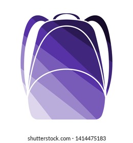 School Rucksack Icon. Flat Color Ladder Design. Vector Illustration.