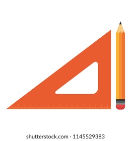 school rule with pencil