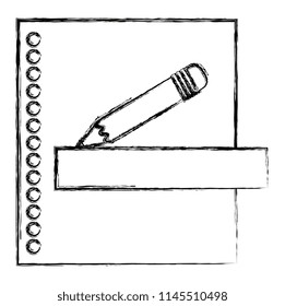 school rule with pencil and paper sheet
