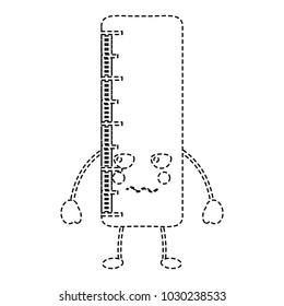 school ruler comic character kawaii