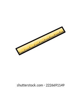 School ruler in cute colors