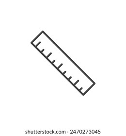 School ruler icons. Size, height, distance ruler symbol. Measure length web vector. Measurement scale ruler icon.