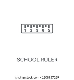 School Ruler linear icon. School Ruler concept stroke symbol design. Thin graphic elements vector illustration, outline pattern on a white background, eps 10.