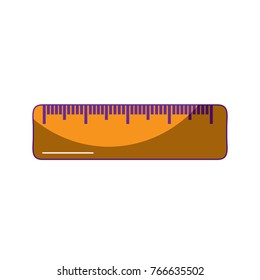 school ruler measure geometric scale equipment icon
