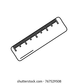 school ruler measure geometric scale equipment icon