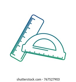 school ruler and protractor geometric measurement