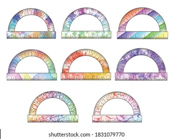 school ruler stationary set collection, ruler Stationary set icon collection
