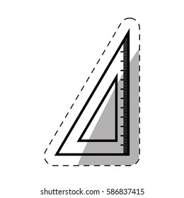 school ruler triangle thin line vector illustration eps 10