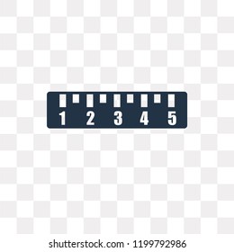 School Ruler vector icon isolated on transparent background, School Ruler transparency concept can be used web and mobile