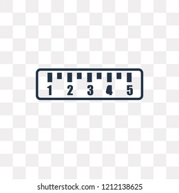 School Ruler vector outline icon isolated on transparent background, high quality linear School Ruler transparency concept can be used web and mobile