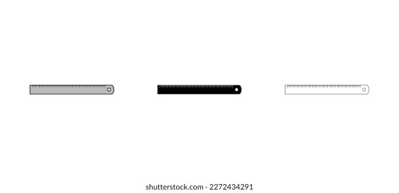 school ruler vector type icon
