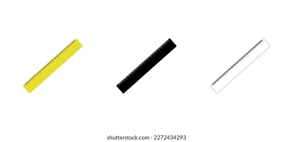 school ruler vector type icon