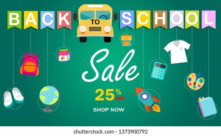 ฺBack to school sale vector illustrator ep4
