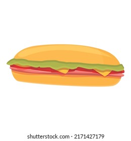 School sandwich icon cartoon vector. Australian food. Dish menu