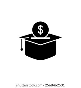 school savings icon, simple flat style, vector illustration symbol sign logo template pictogram, for ui or ux isolated on white for mobile app, editable	