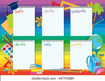 3,745 Class timetable Images, Stock Photos & Vectors | Shutterstock