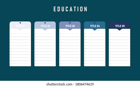 School schedule template for poster, notes, books, memory sheets Used in education along with business